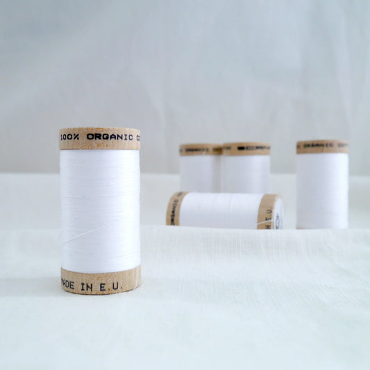 White Organic Cotton Scanfil Thread 100m